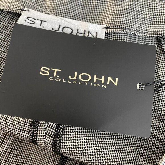 St. John Collection Light Crop Pants Micro Houndst - Picture 7 of 10